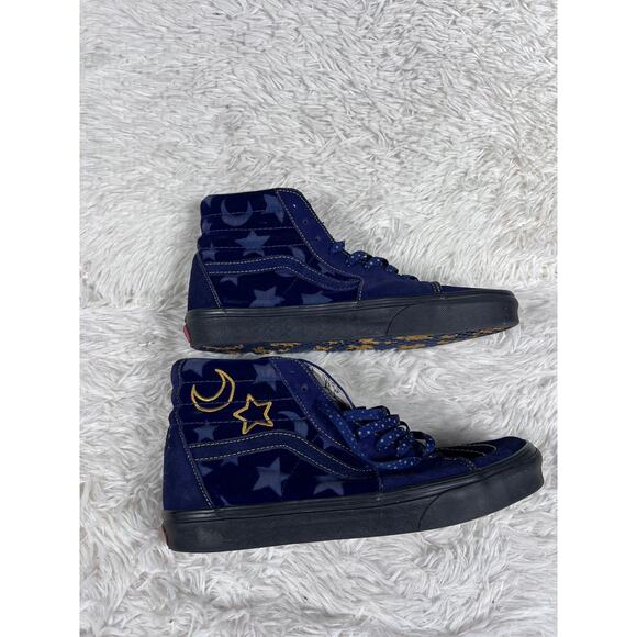 Disney Vans Sk8-Hi Shoes Mens Size 10.5 Blue Moon Star Mickey Mouse Magic Skate - Picture 3 of 12